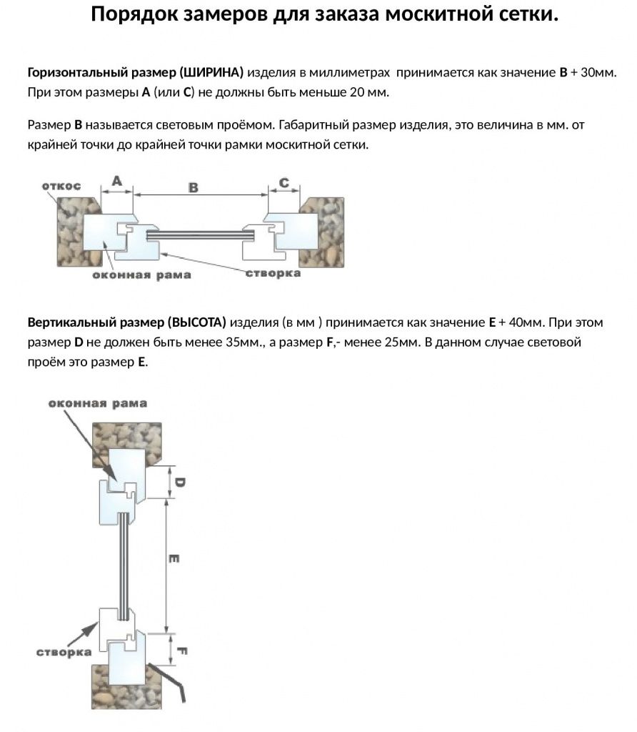 Замер москитной сетки на пластиковые окна